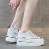 Женские повседневные кроссовки, платформа с увеличением высоты, шнуровка, женские вулканизированные туфли, кожаные дышащие женские туфли, удобные