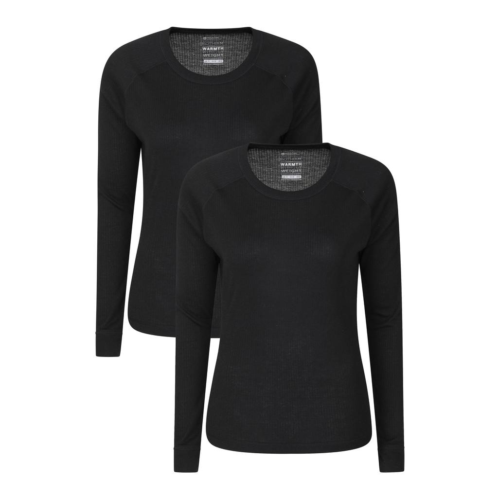 Mountain Warehouse Womens/Ladies Talus Thermal Base Layer Top (Pack of 2)