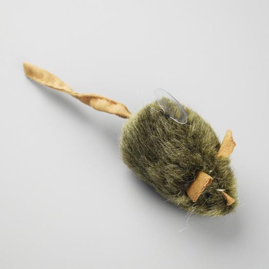 Squeaky Plush Mice for Cats Interactive Realistic Mouse Cat Toy with Touch Activated Sound Electronic Chirping Self Play Kitten Toy for Indoor Cats