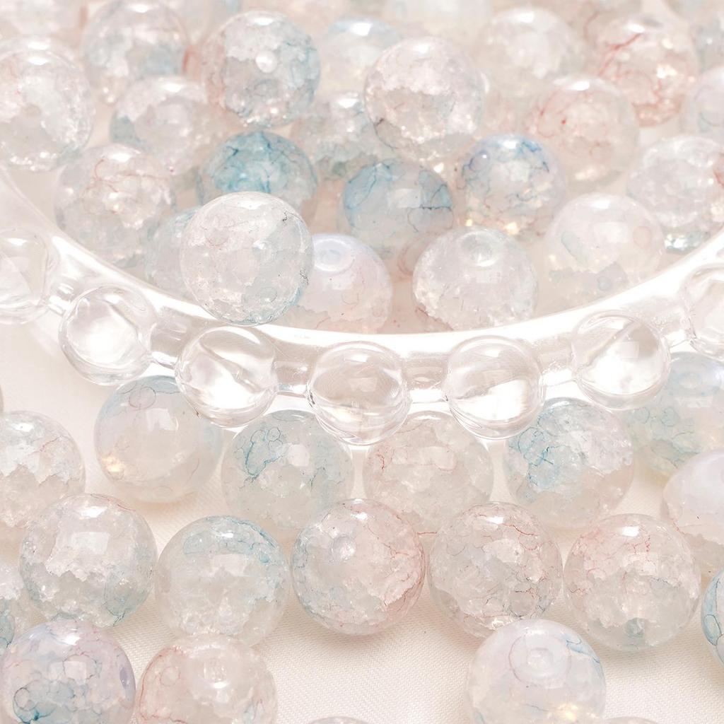 Браслет из стеклянных бусин «половина сахара» с пузырьками желе 8-10 мм - круглые свободные бусины для аксессуаров ручной работы