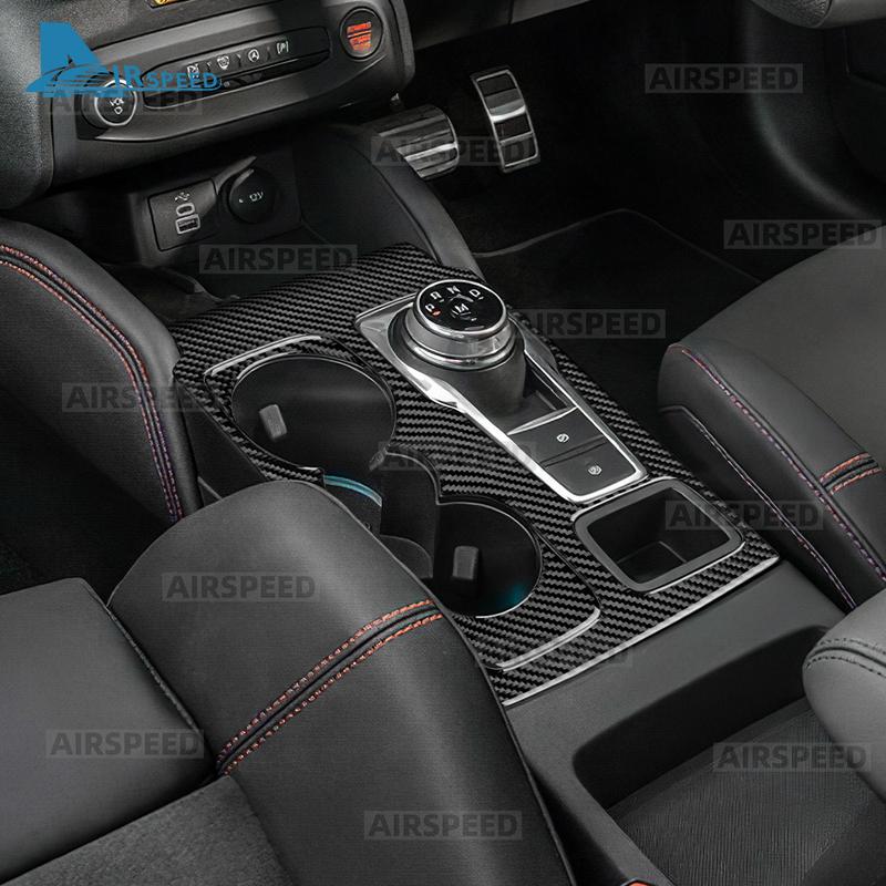 Для Ford Focus/Focus ST 2024 2025 Настоящая Мягкая Наклейка из Углеродного Волокна Панель Рамки Селектора Переключения Передач Автомобиля LHD RHD