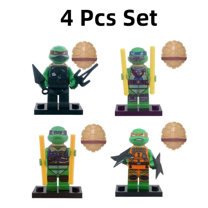 Ksz 723 Черепашки-ниндзя Dafengqi Новинка Миниатюрные строительные блоки Игрушка АБС-пластик Сделай сам Экспортный тип