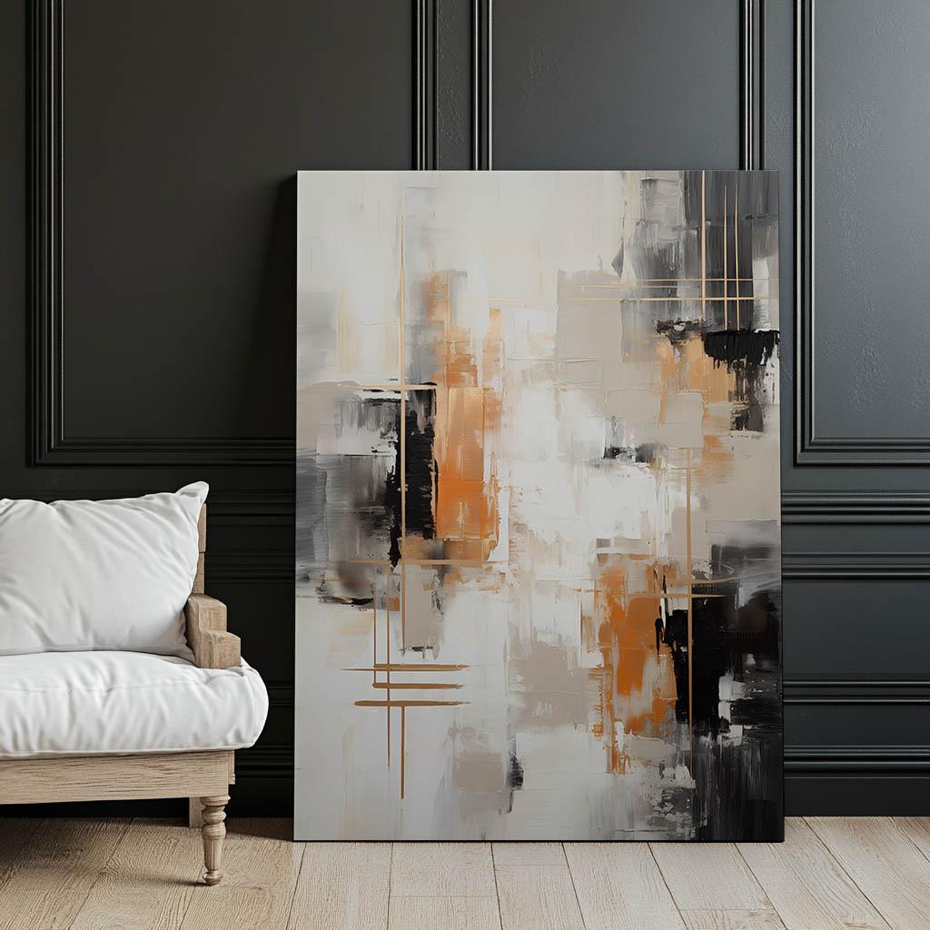 Industrialna Abstrakcja Industrialna Abstrakcja, 30X40 Cm, Bez Ramy, Płótno Premium Na Blejtramie