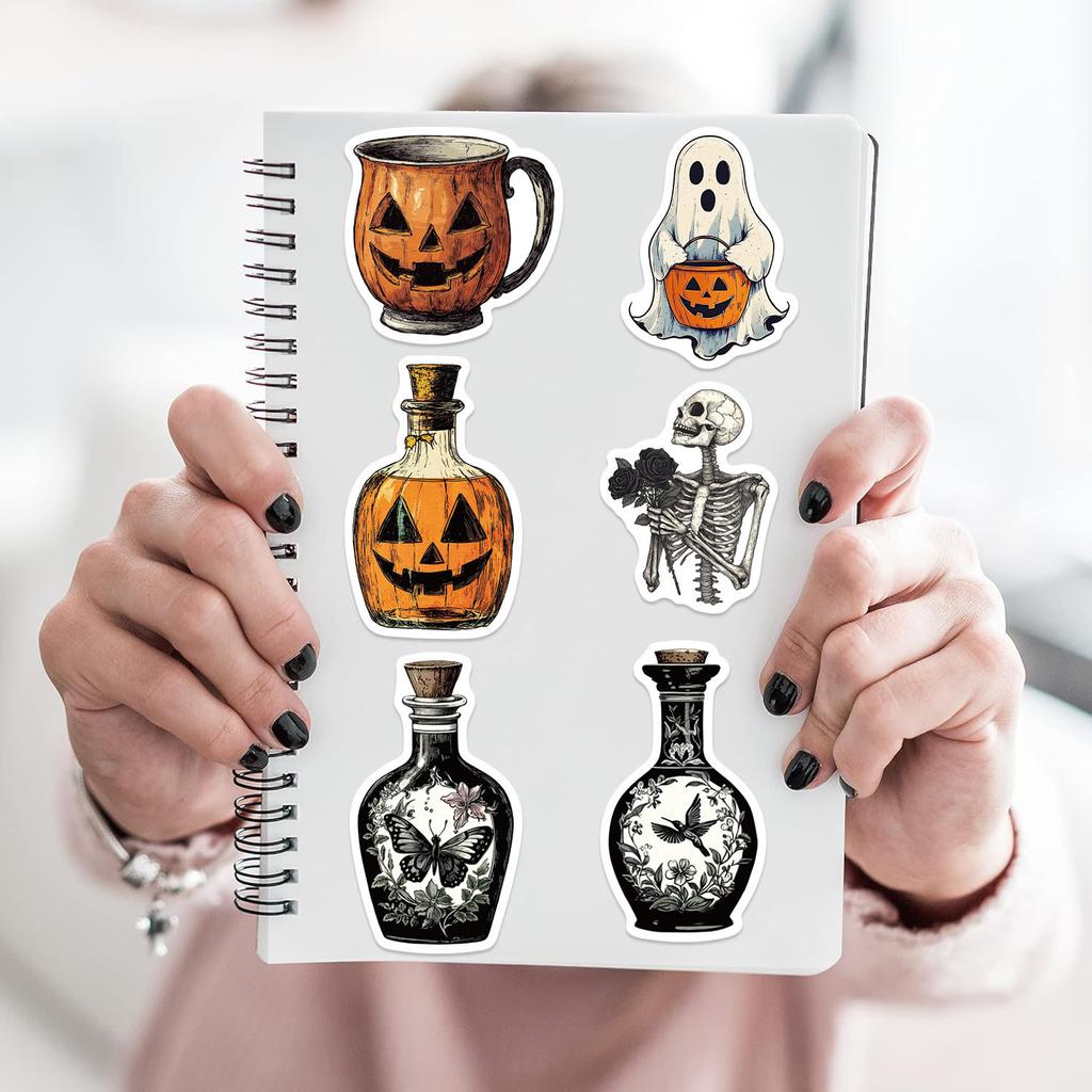 50 Cartoon Halloween Potion Bottle Graffiti Stickers Decorate Guitar Notebook Suitcase DIY