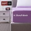 Solid Color Fitted Sheet Breathable Bedsheet Mattress Protective Cover Soft Bedding Non-slip Bed Cover Suitable for Home Master Bedroom Guest Bedroom