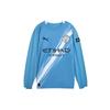 Mcfc Manchester City Home Jersey Replica Long Sleeve Breathable Crew Neck Football Shirt Men Jersey Light-Blue 78033901