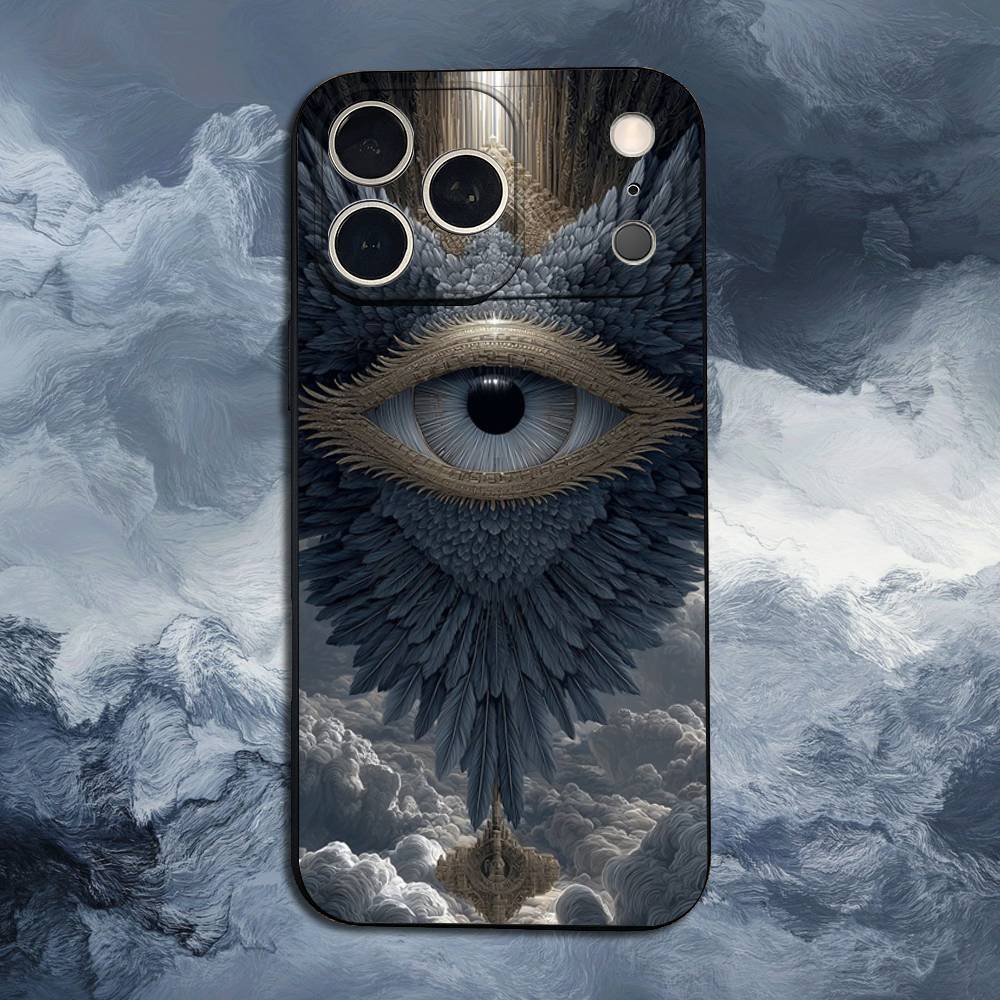 Illuminati Art Eye Occult Case For iPhone 15,17,16,12,14,13,11,Plus,Pro Max,XS,X,Mini,8,7,XR,SE,Soft Silicone Black