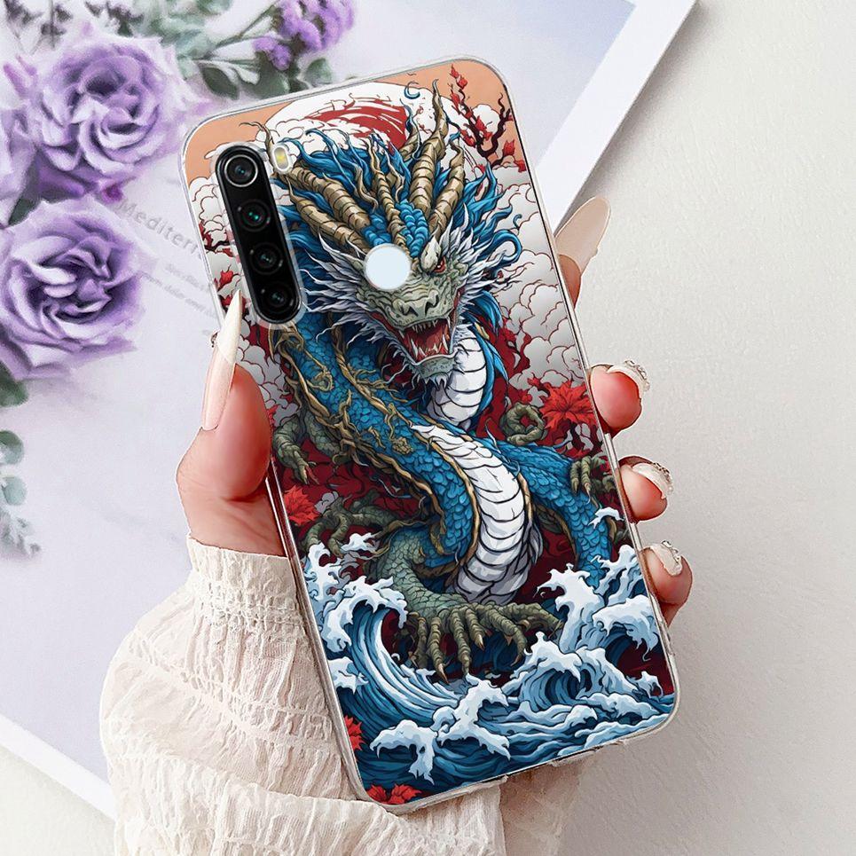 Прозрачный Мягкий Тонкий Чехол Для Телефона Для Xiaomi Redmi Note 8 Pro Note 8t Note8 Задняя Крышка Роскошный Модный Цветочный Мультяшный Coque