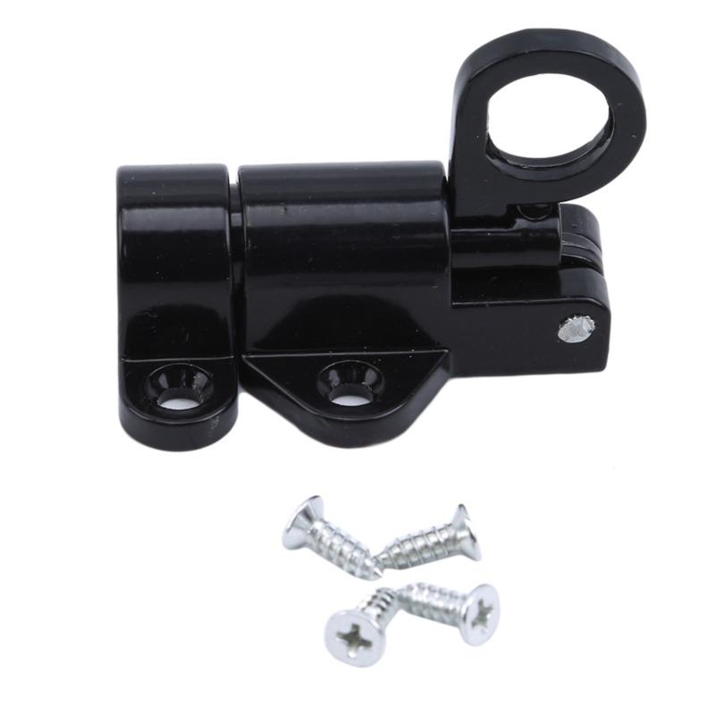 Aluminum Alloy Black/Gray Window Gate Security Pull Ring Spring Bounce Door Bolt Automatic Latch Lock Black Grey Window