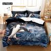 Комплект постельного белья «Пингвин», комплект пододеяльников, 3D постельное белье с цифровой печатью, комплект постельного белья размера «queen size», модный дизайн