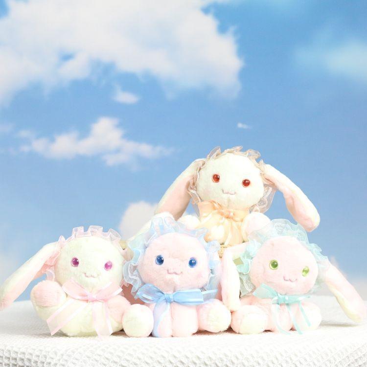 Charming Short Plush Rabbit Hang Decoration Cute Keychain Soft Toy For Bags