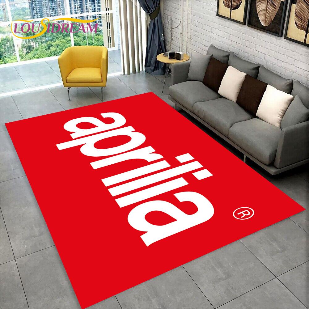 HD Ковер с логотипом мотоцикла Aprilia Racing для дома, гостиной, спальни, дивана, придверный коврик, декор, детский ковер, нескользящий коврик для пола 3D