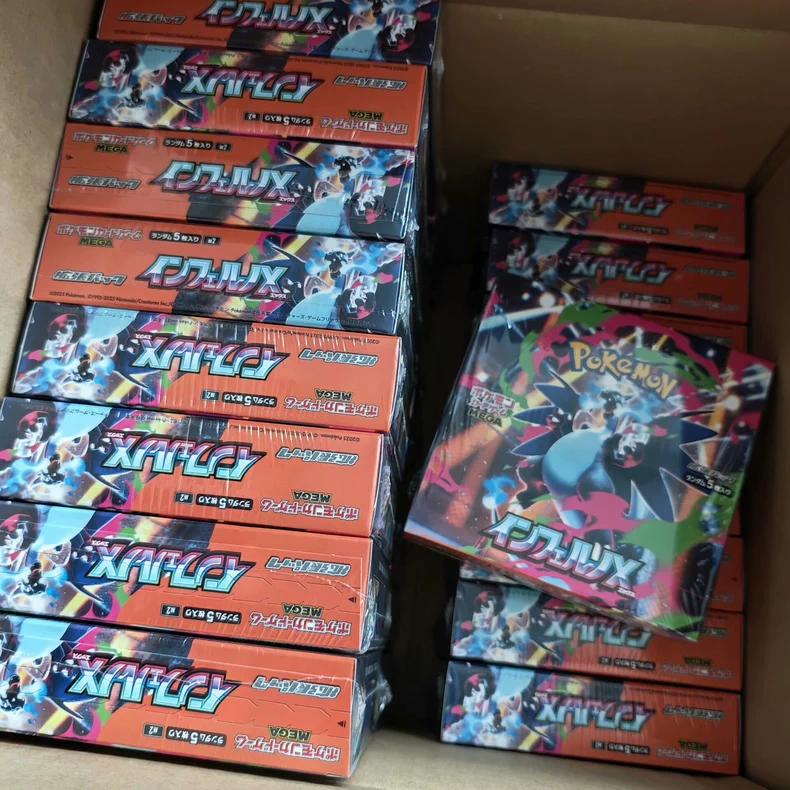 Original Japanese Version Pokomoned TCG MEGA M2 PTCG Booster Box Trading Game Card Japanese Original Box for Collectors