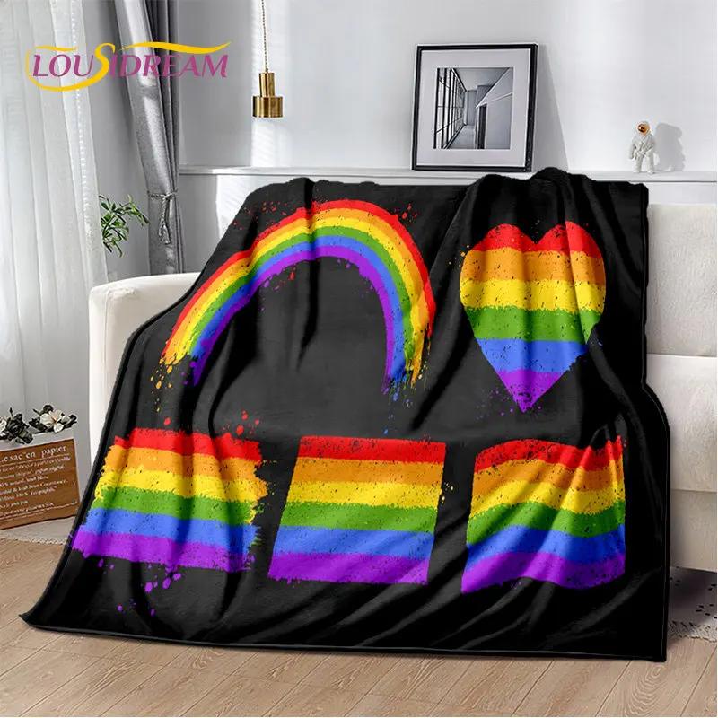 Мягкое плюшевое одеяло с радужной цветной иллюзией, фланелевое одеяло, одеяло для гостиной, спальни, кровати, дивана, чехол для пикника
