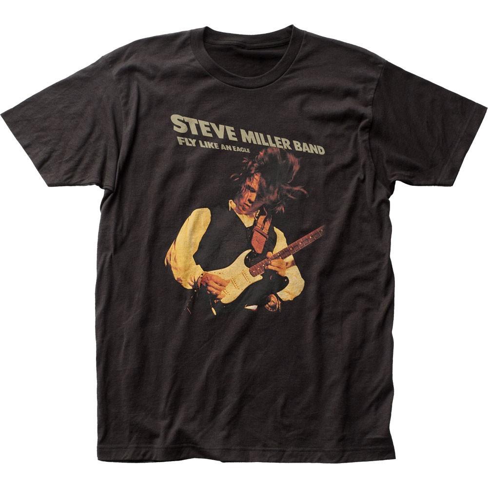 Мужская футболка Steve Miller Band Fly Like An Eagle Музыкальная Классическая Футболка Группы Черная