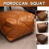 Moroccan PU Leather Pouf Ottoman Futon Footstool Home Tatami Unstuffed Cushion Sofa Bean Bag Ins Living Room Decor Craft