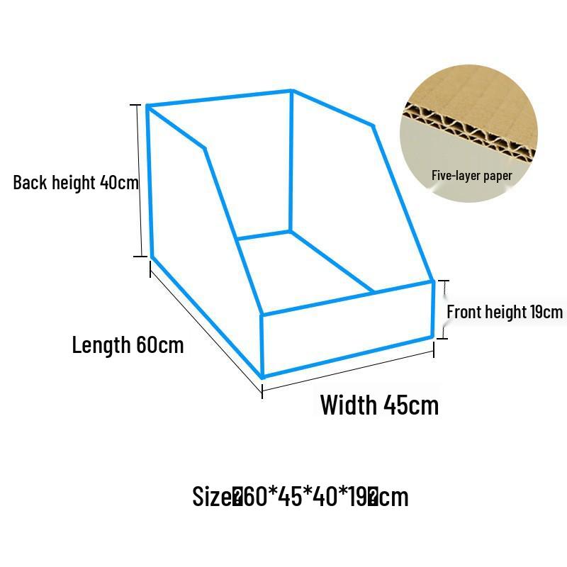 Пятислойный сверхпрочный органайзер для хранения с наклонными отделениями, идеально подходящий для склада или супермаркета.
