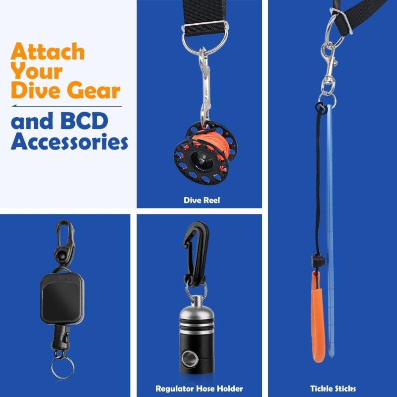 2 шт. Скользящий фиксатор для дайверского поясного груза Стопоры для поясного груза из нержавеющей стали Зубчатый фиксатор для дайверского поясного груза