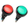 12VDC 46mm Big Round Push Button Switch LED Light Green with Microswitch