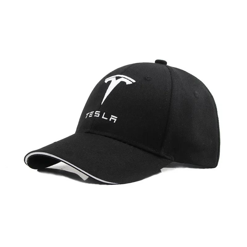 CQPKJ1 Four Seasons Casual for Tesla Baseball Caps Embroidery Men Women Racing Snapback Sun Hat Outdoor Sport Running Adjustable Gift