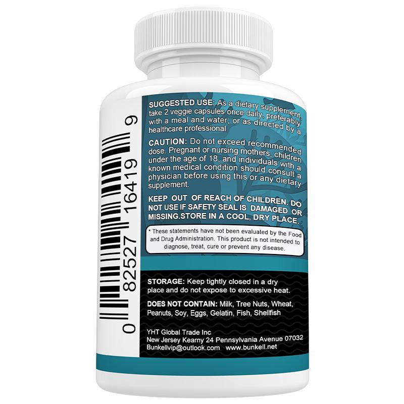 Sea Moss Dietary Supplement, With Organic Bladderwrack Powder, 120 Capsules Per Bottle