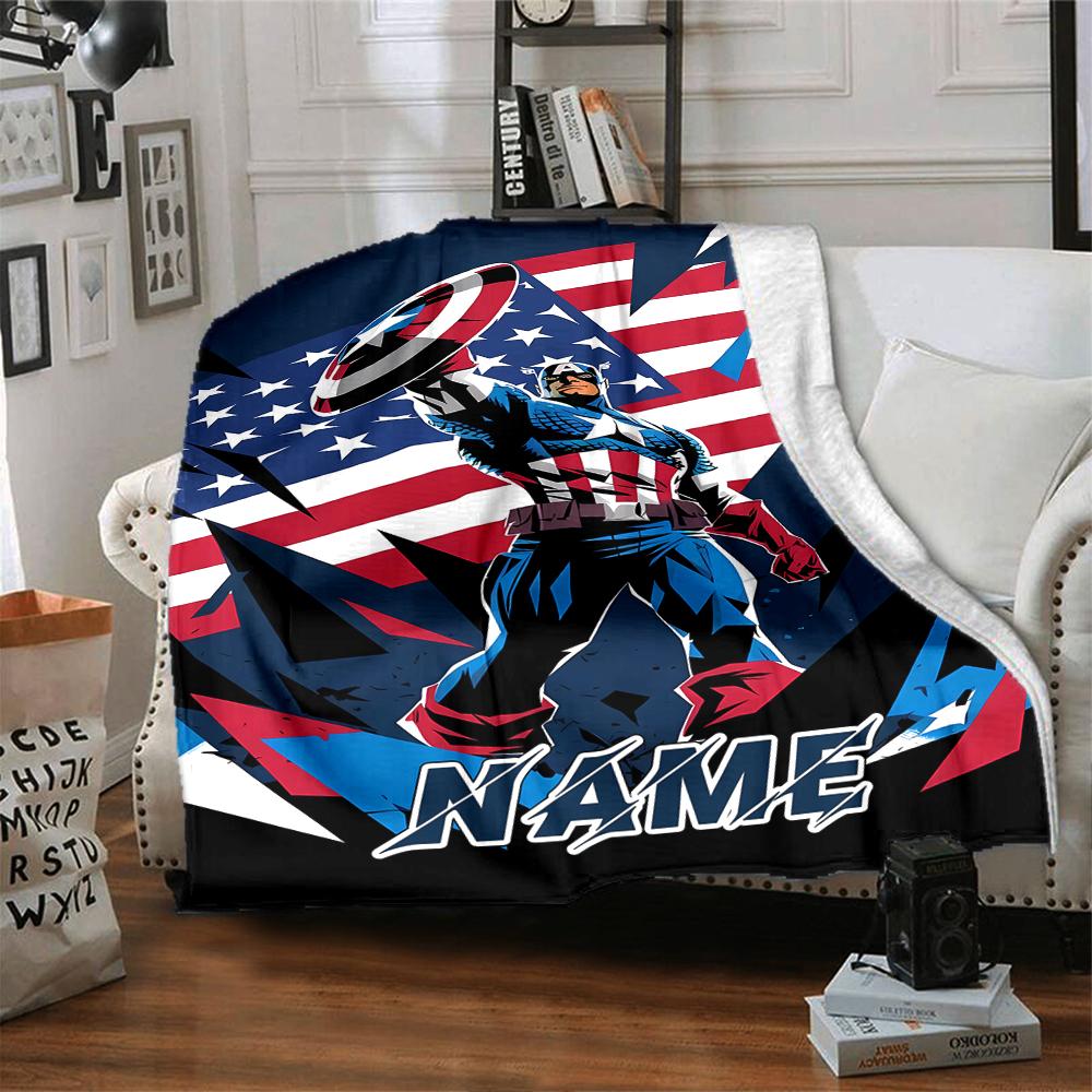 Custom Name "Avengers vs Thanos: Epic Battle" blanket for Couch & Bed, Plush Cozy Fuzzy Blanket Super Soft & Warm Blankets for Fall and Winter. 090817