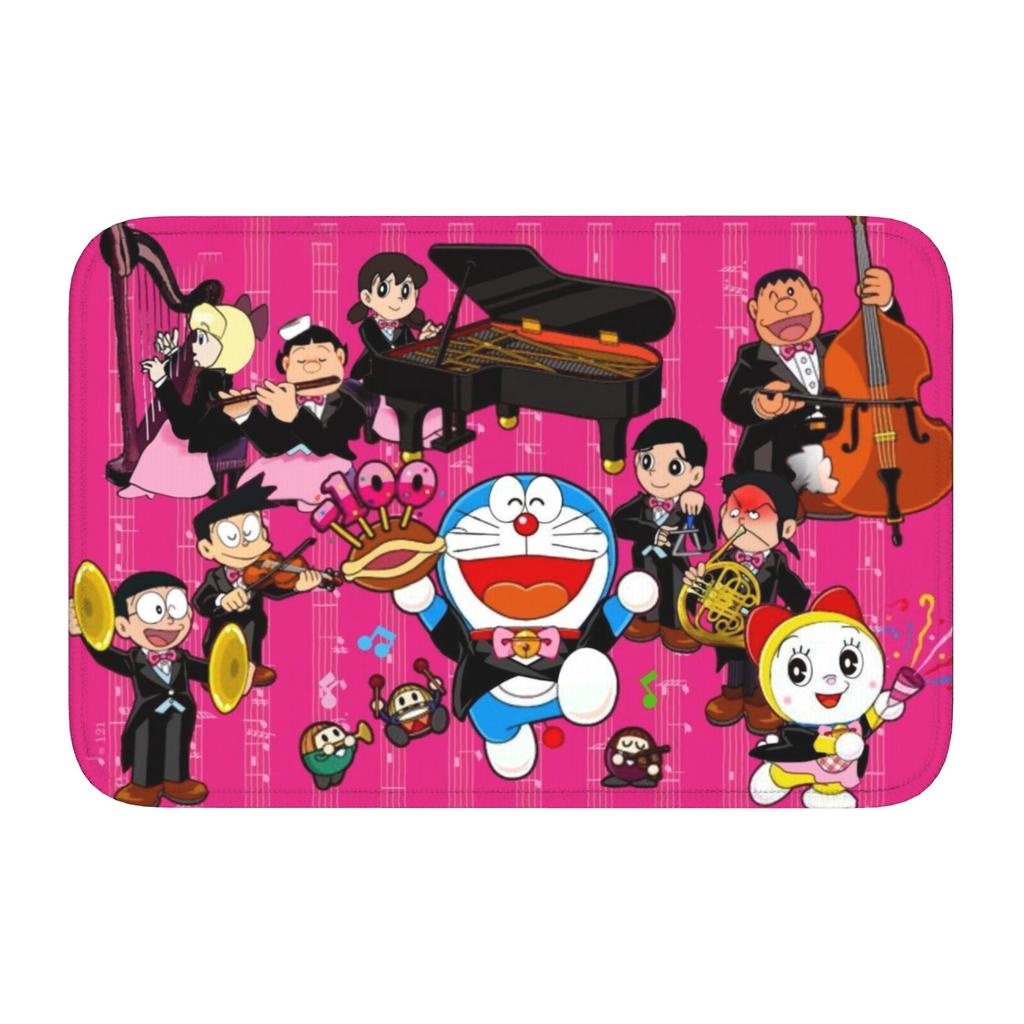 Custom D-Doraemons Cartoon Doormat Anti-Slip Entrance Welcome Kitchen Bath Floor Door Mat Toilet Living Room Carpet Rug