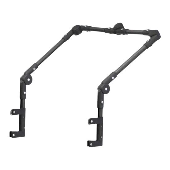 Camping Wagon Handle 180 Degrees Adjustable Folding Wagon Push Handle Outdoor Garden Cart Grocery Trolley Push Pull Bar Accessories