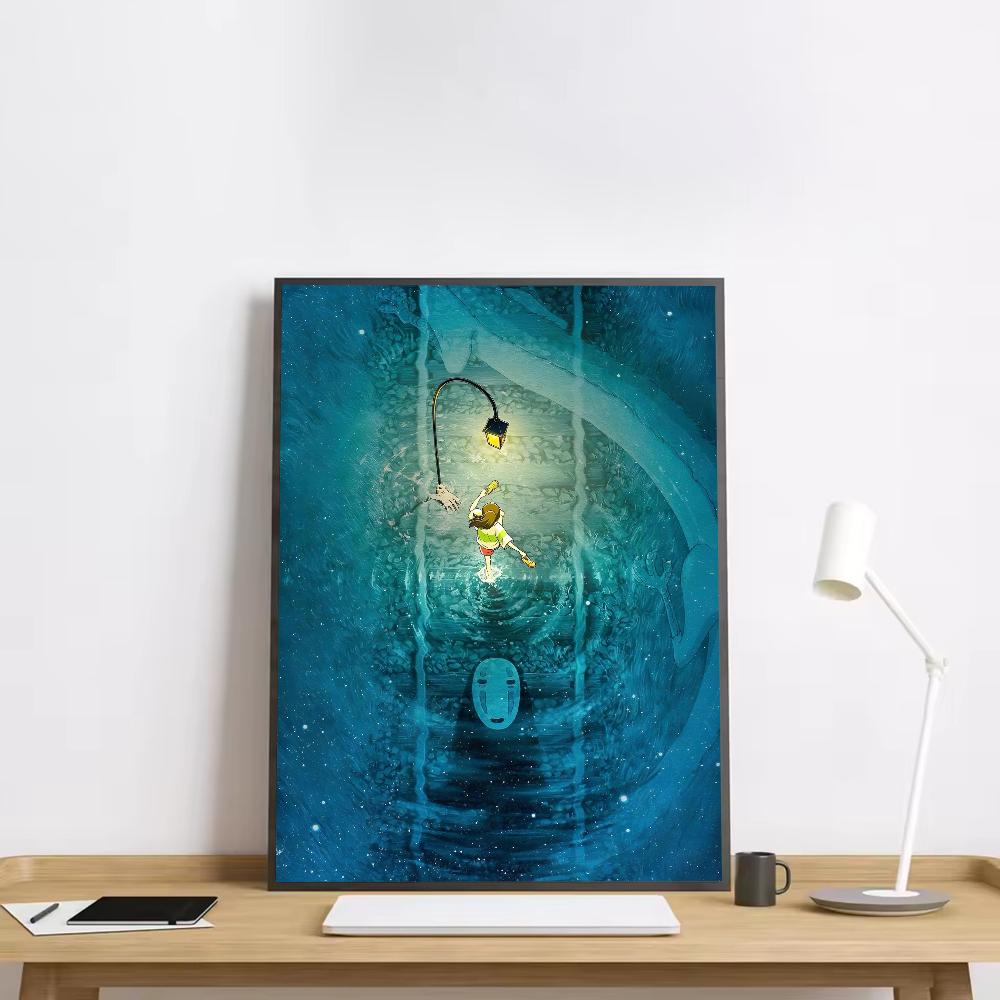 Мой сосед S-Унесенные призраками аниме-постер HD art самоклеящаяся стена водонепроницаемая для дома, гостиной, спальни, бара, эстетическое украшение