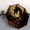 Stained Dragon Wall Art: Vibrant Circular Design for Home DecorUmbrella, Portable 3-Fold Compact Umbrella,Christmas Gift ES571