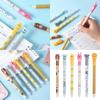 6x 0.5mm Gel Pen Quick-Drying Neutral Pen Cartoon Erasable Pen Rollerball Pen Smooth Writing Pen for School Office