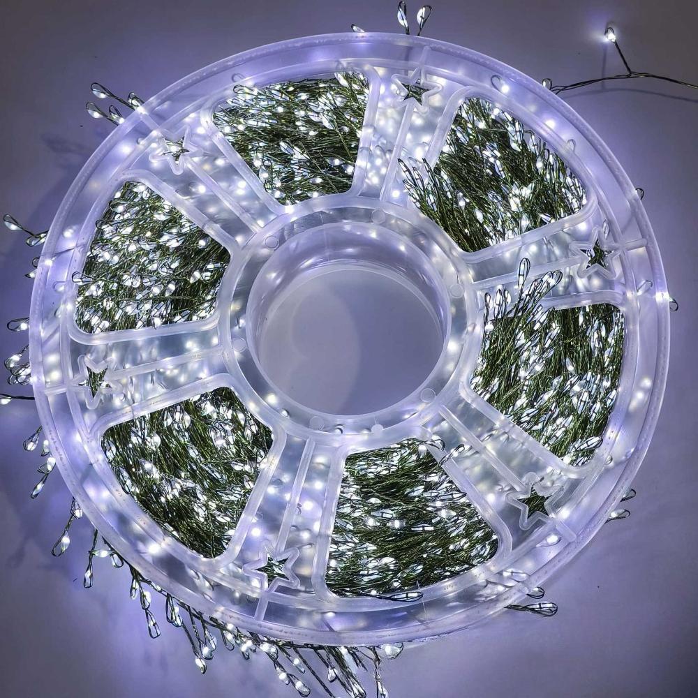 10м-75м Светодиодная гирлянда-фейерверк, Рождественские гирлянды, Гирлянда для сада, вечеринки, свадьбы, украшения рождественской елки, лампа