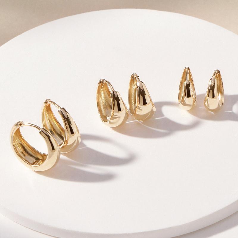 Mcel 14K Blondie Volume Ring Earrings