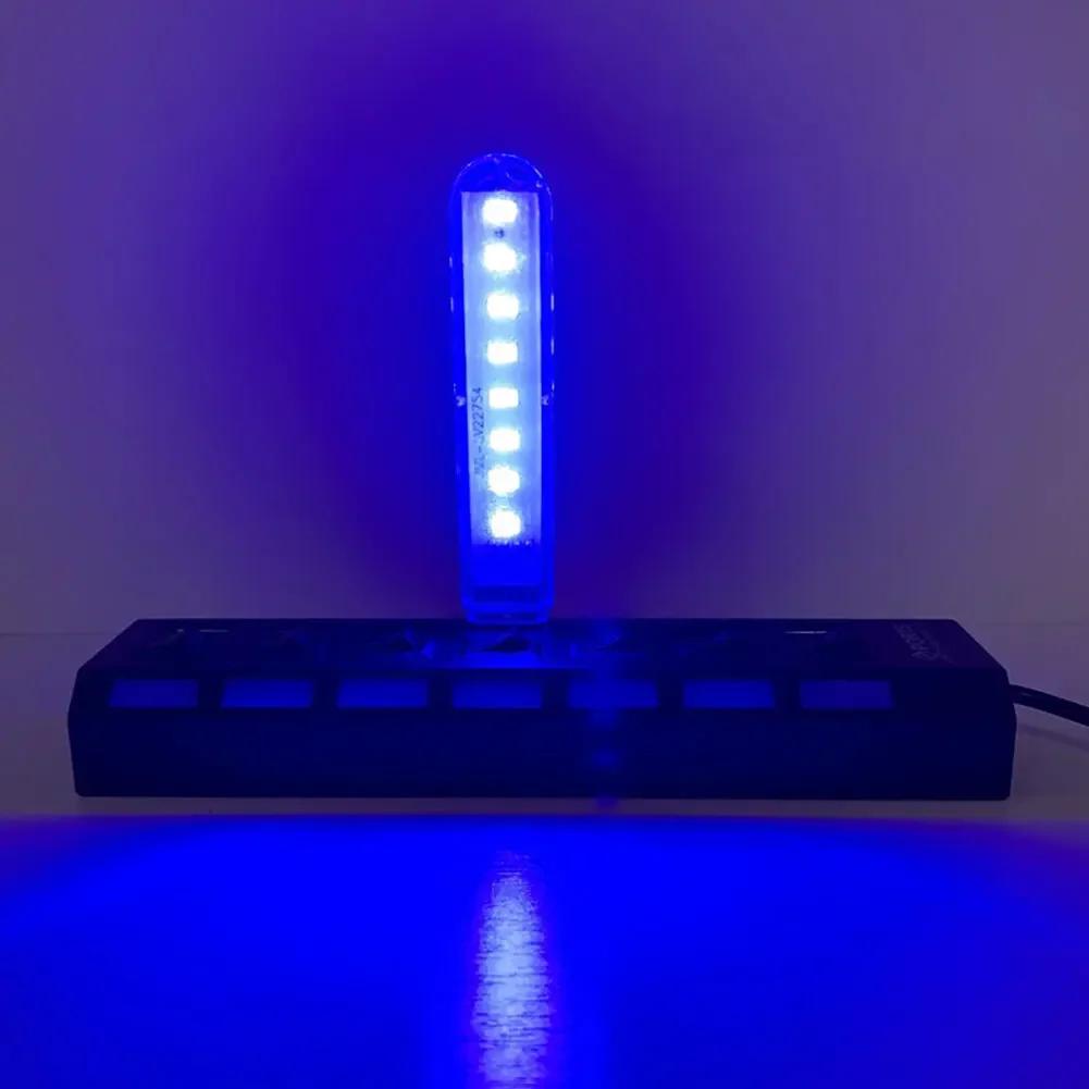 DC5V USB 8 светодиодов Светодиодный ночник с EU US вилкой U-диск Красный Желтый Белый Синий Зеленый Фиолетовый Цветная лампа для декора спальни