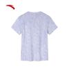 Anta Футболка Running Series Gradient Breathable с коротким рукавом для женщин, топы Cloud-Purple Printed 162435101-3