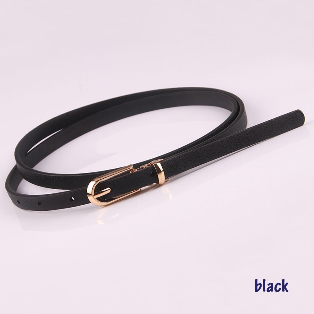 Fashion Candy Color Graceful Faux Leather Belts Dress Strap Thin Skinny Waistband Adjustable Belt