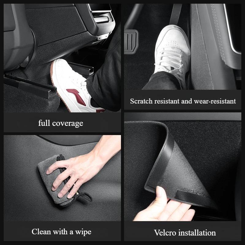 For Tesla Model Y Launch/Juniper 2025 Center Control Side Defense Kick Mat TPE Rear Air Outlet Protection Pad Car Accessories