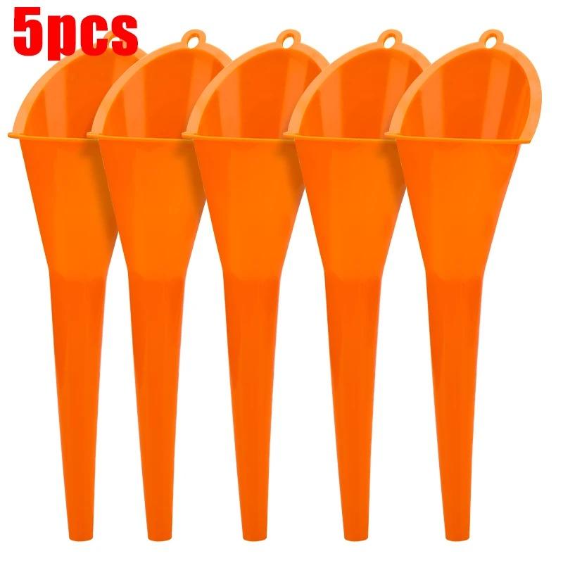 2/3/5 шт. Автомобильная мотоциклетная длинная воронка для масла, противоразбрызгивающая, бензиновая, топливная, пластиковая воронка для заправки двигателя, автомобильные аксессуары