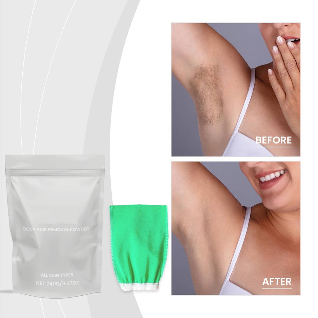 Порошок для удаления волос на теле, порошок для удаления волос для женщин и мужчин, натуральные ингредиенты, не стимулирует