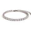 CZ Crystal Tennis Chain Bracelet 18K Gold Plated Stainless Steel European & American Style Minimalist Dainty Jewelry for Women