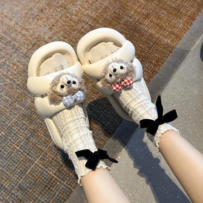 Нескользящие и износостойкие модные универсальные шлепанцы на толстой подошве с одним ремешком для женской уличной обуви 2025 лето новая корейская версия женских