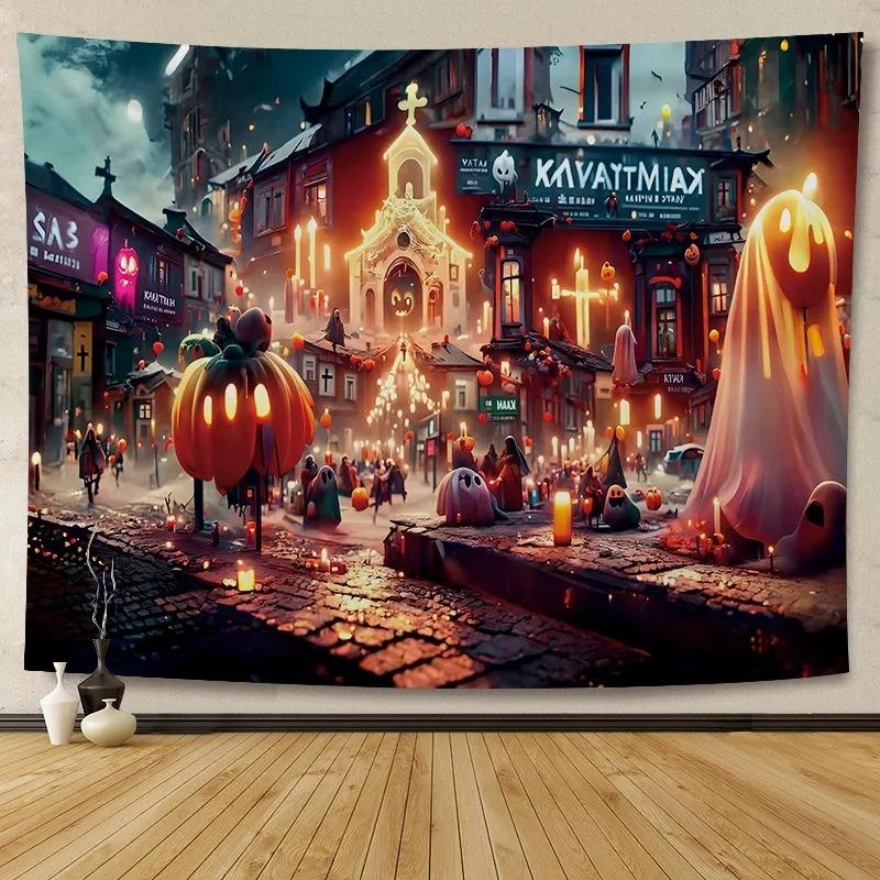 Halloween Decoration Background Cloth Hanging Cloth Wall Renovation Home Living Room Room Decoration Party Decoration