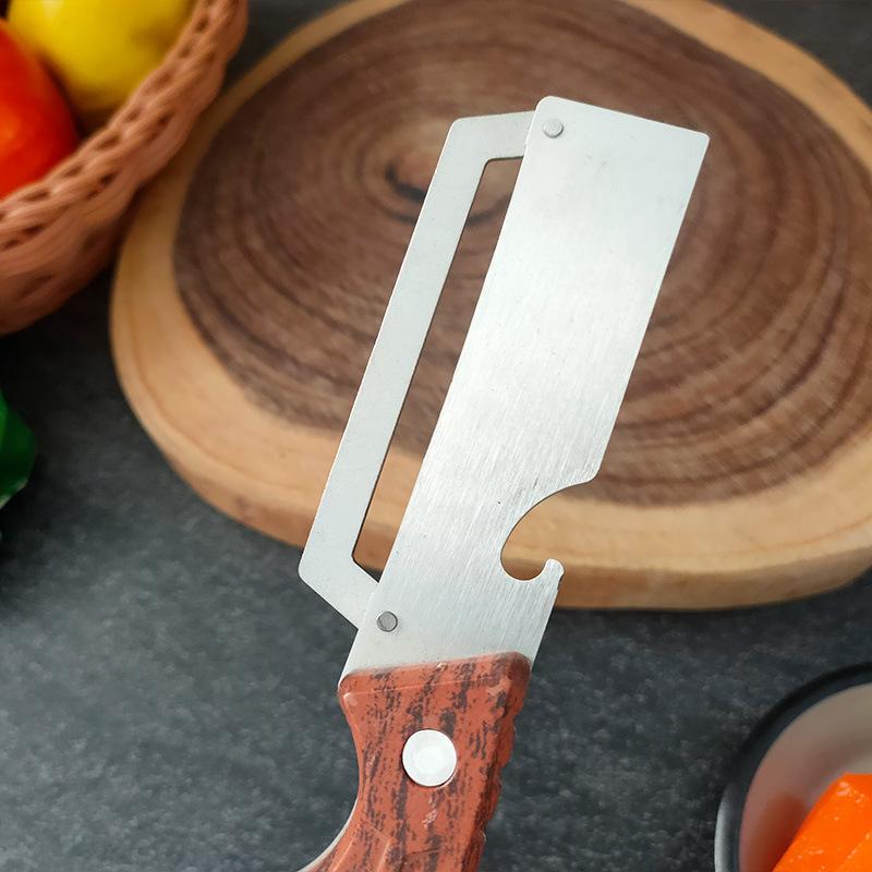 Премиальная многофункциональная овощечистка для кухни, прочная картофелечистка из нержавеющей стали с эргономичной деревянной ручкой