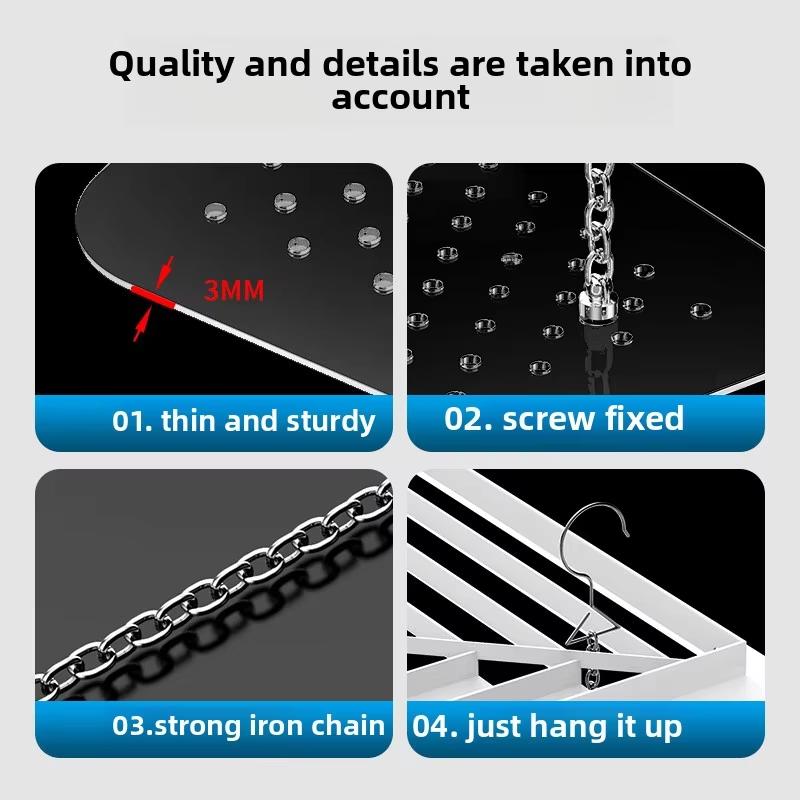 Acrylic Central Air Conditioning Air Deflector Office Anti-Direct-Draft Shield, Universal Outlet Baffle, Square Air Guide Plate