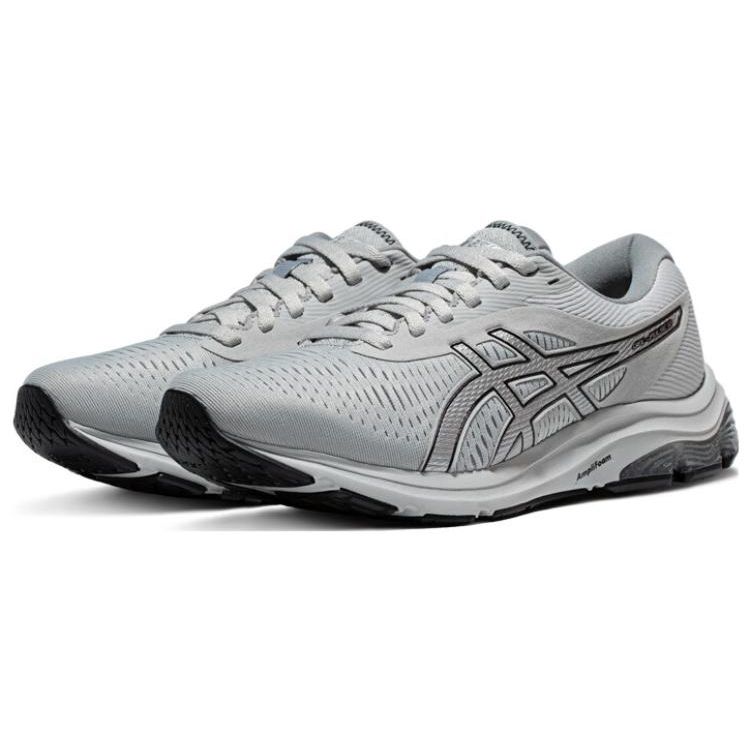 Asics Gel-Pulse 12 Удобные Универсальные Спортивные Ткань Синтетическая Кожа Низкий Верх Тренировочные Кроссовки для Бега Мужские кроссовки Серый 1011B729-021