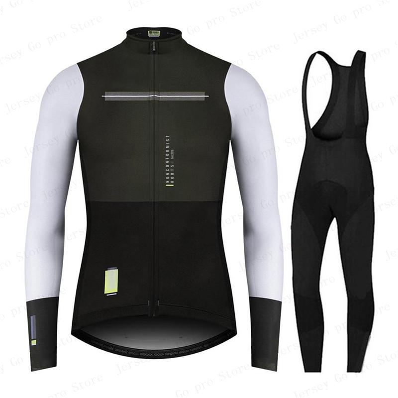 New Spring/Autumn Triathlon Men Long Sleeve Cycling Clothing Breathable Anti-UV Bicycle Jersey Set Wear Bib Pants Ropa Ciclismo