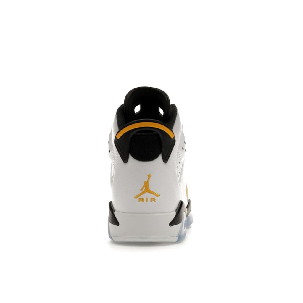 Air Jordan 6 Retro GS Yellow Ochre Kids Sneakers White Black 384665-170