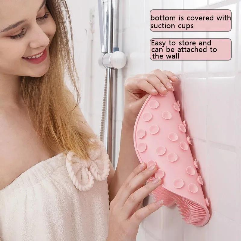 Инструмент для ванны ленивого человека, инструмент для ванны, отшелушивающая массажная щетка для ванны, нескользящий коврик для ванной, силиконовая щетка для ног, скребок для ног