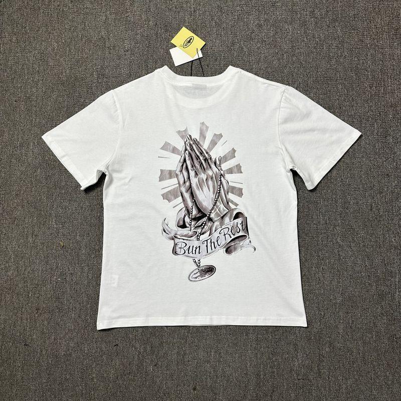 230g Cotton Short Sleeve T-Shirt Men Women Loose Fit Letter Print Tee Casual Wear