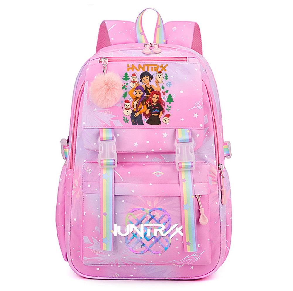 Рождественский K-Pop Охотники на Демонов С принтом Большой Вместимости Водонепроницаемый Рюкзак Подросток Студент Девушка Мальчик Школьная сумка Сумка для книг водонепроницаемый Дорожная сумка Mochila